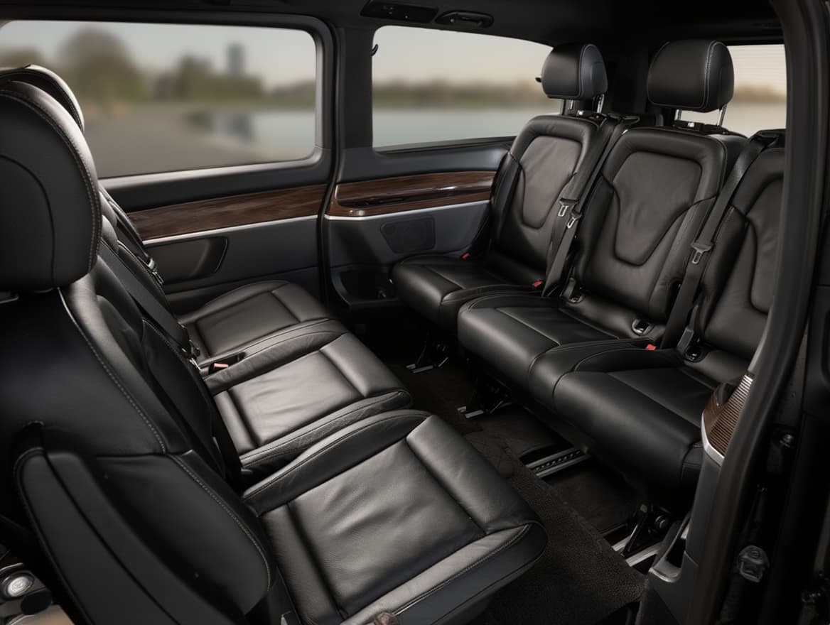 Intérieur Mercedes EQV 300, sièges cuir confortables